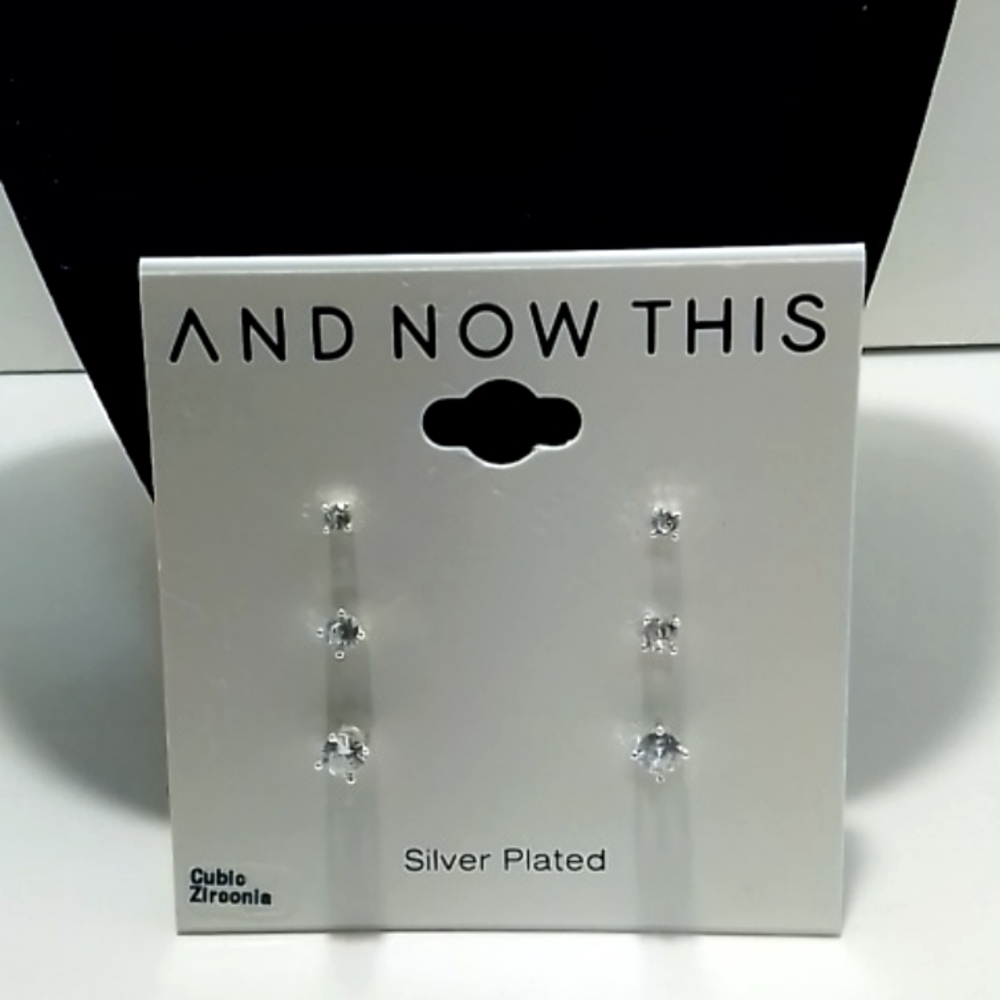 And Now This Silver Plated Cubic Zirconia Bundle Set